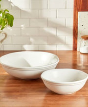 Bee Willow Bristol Ceramic Serving Bowls, White