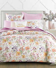 Charter Club Damask Designs Wildflowers 3-Pc. Duvet Cover Set, Full/Queen, Created for Macy's - Sunglow Combo