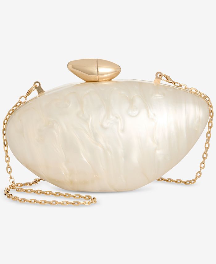 I.N.C. International Concepts Acrylic Shell Clutch, Exclusively at Macy's - Tan/Beige