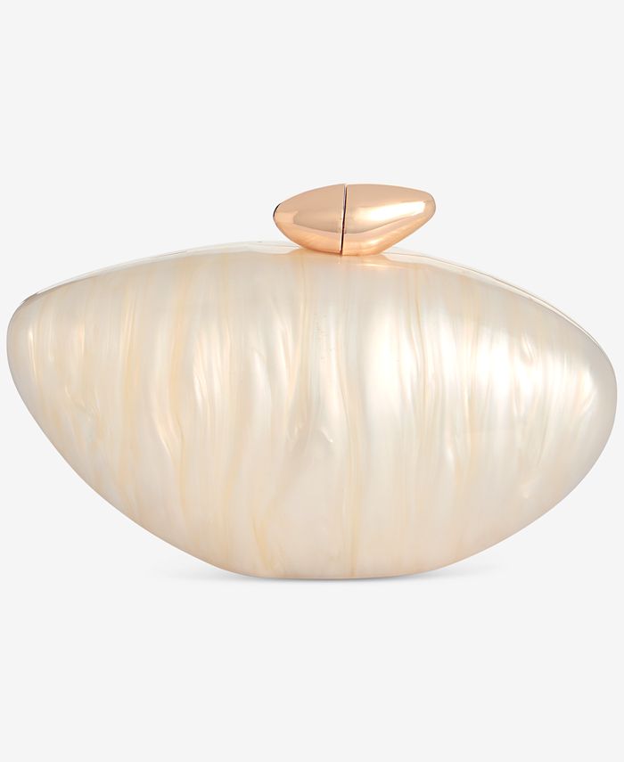 I.N.C. International Concepts Acrylic Shell Clutch, Exclusively at Macy's - Tan/Beige