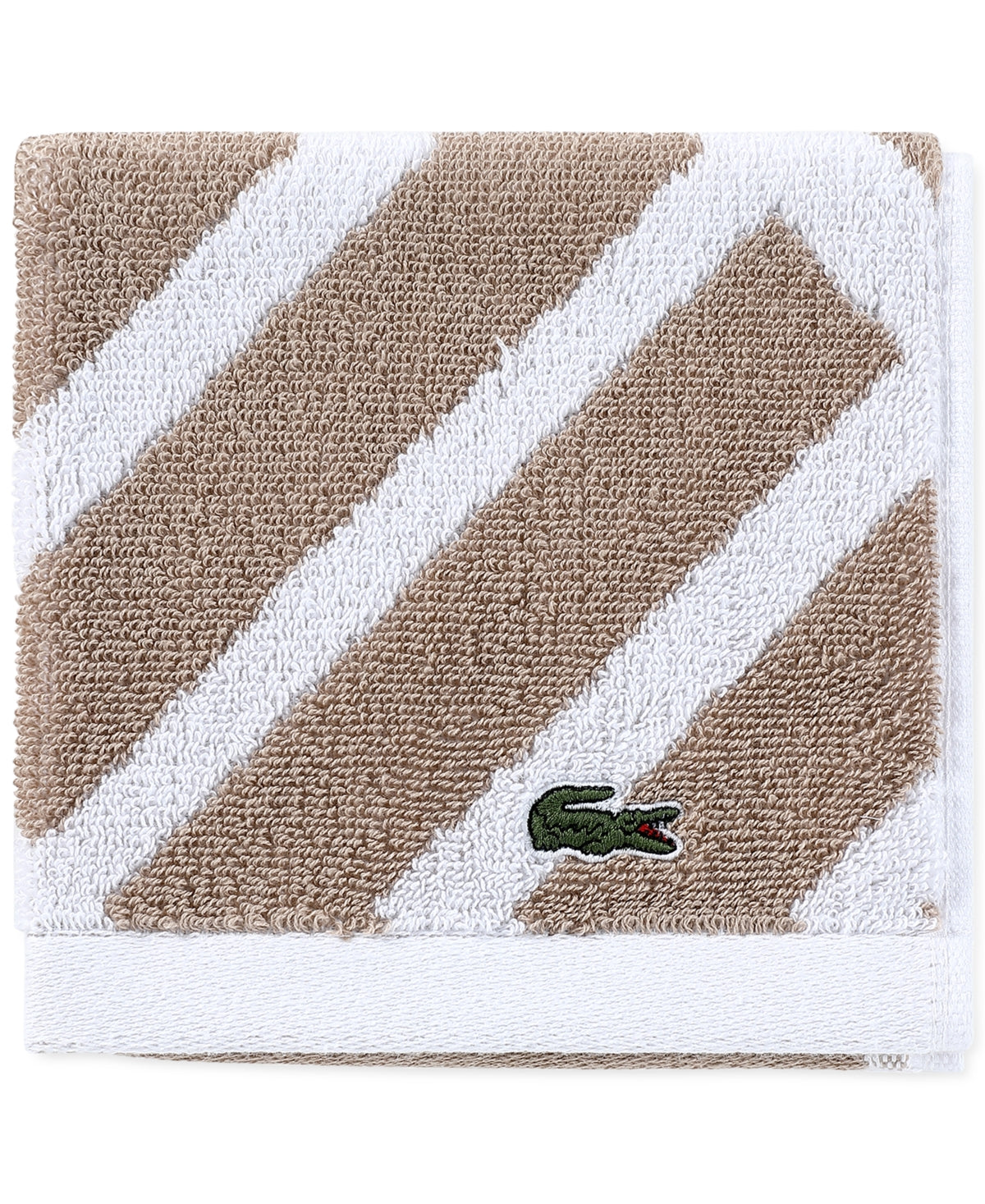 Lacoste Home Shadow Diamond Cotton Washcloth, 13" X 13" Bedding