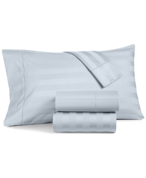 Charter Club 1.5" Stripe Extra Deep Pocket 550 Thread Count 100% Cotton 4-Pc. Sheet Set, King, Exclusively at Macy's - Vapor