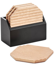 Hotel Collection Set of 4 Coasters and Holder, Created for Macys - Multi