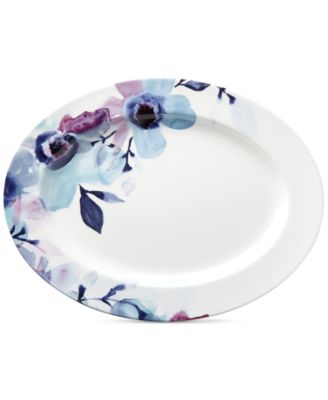 Lenox Indigo Watercolor Floral Colle White