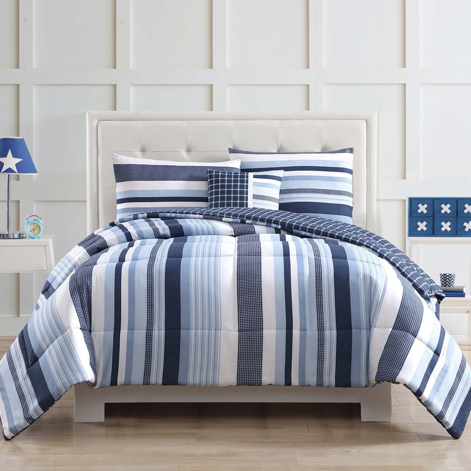 My World Kids Mason Stripe Comforter Set