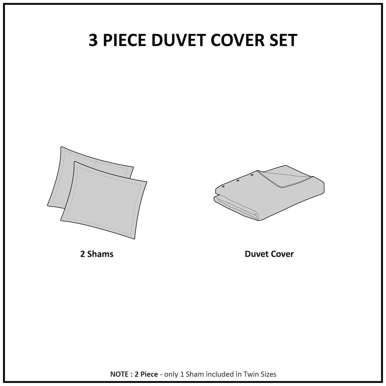 INK+IVY Imani 3-piece Cotton Duvet Cover Set with Shams