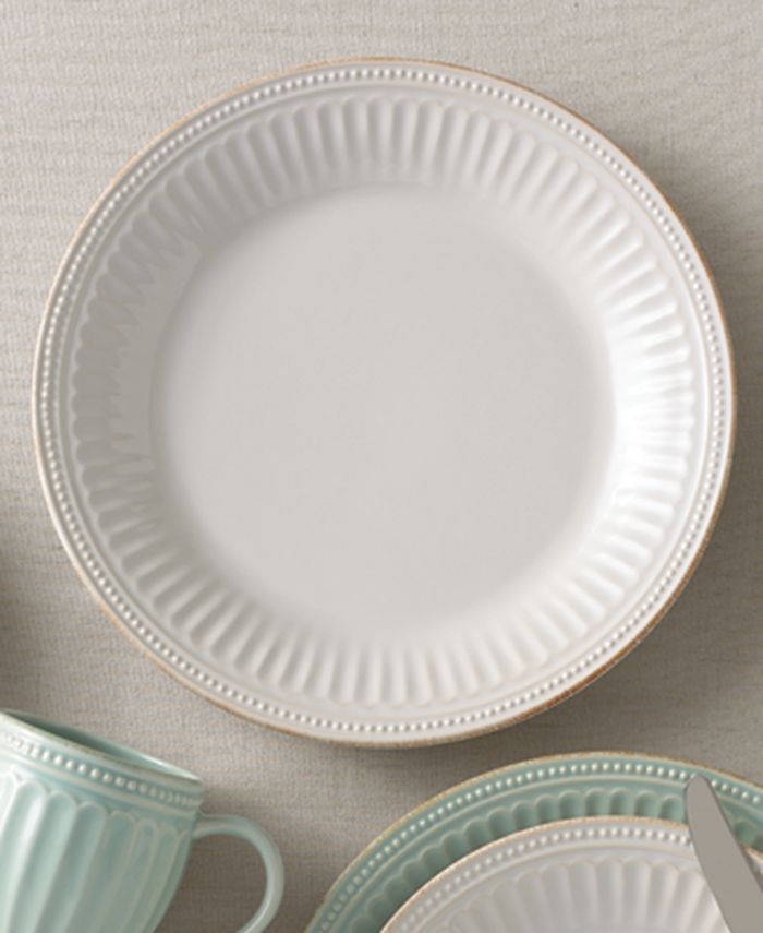 Lenox Dinnerware Stoneware French Perle Groove White Dinner Plate - White