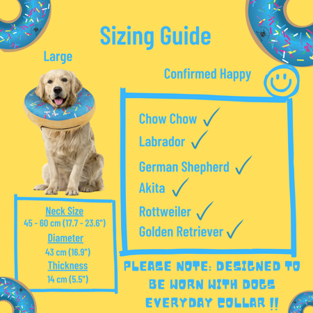 Dog Donut Collar | Great Alternative to a Traditional Dog Cone or a Soft Dog Cone Collar | Our Inflatable Dog Cone is an Excellent Cone for Dogs after Surgery | Dog Cones for Large Dogs (Blue) - Open Box