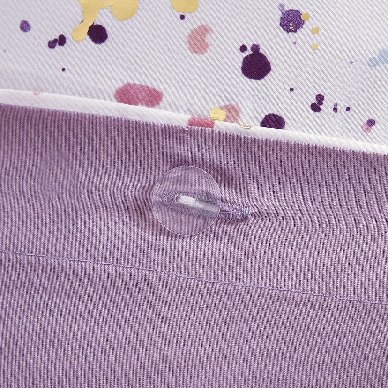 Intelligent Design Lara Metallic Printed and Pintucked Duvet Cover Set with Throw Pillow