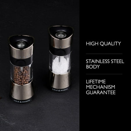 Cole & Mason Horsham Salt & Pepper Mills Gift Set, Silver and Chrome