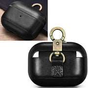 Compatible with AirPod 3 Case Leather, Genuine Leather Protective Airpod 3 Generation Case Cover Shockproof with Loss Prevention Clip for Apple AirPods 3 Wireless Charging Case for airpods - Open Box