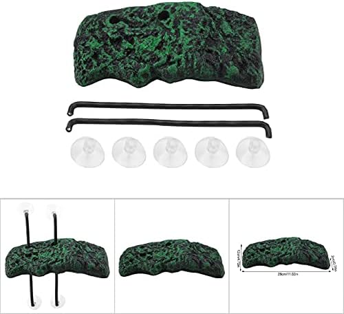 Turtle Basking PU Foam Fish Floating Island Floating Turtle Pier Reptile Ramp Terrapin Dock Floating Turtle Pier with Suction Cup for Amphibious Animals(L) - Open Box