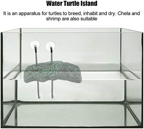 Turtle Basking PU Foam Fish Floating Island Floating Turtle Pier Reptile Ramp Terrapin Dock Floating Turtle Pier with Suction Cup for Amphibious Animals(L) - Open Box