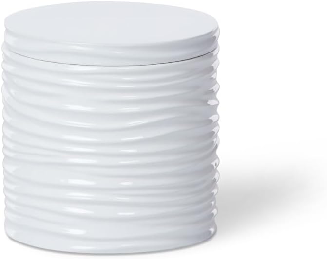 Roselli By The Sea Collection Canister, One Size, White Swirl