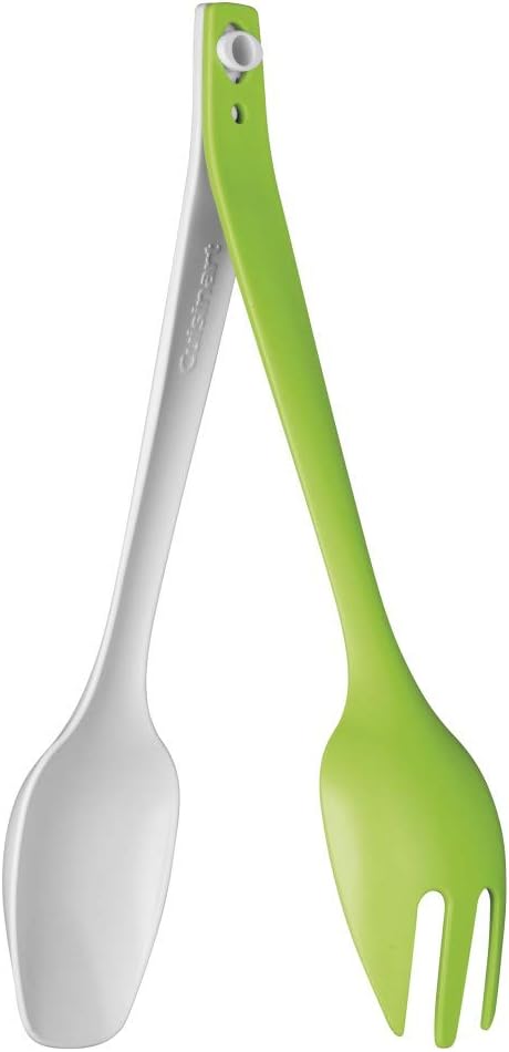 Cuisinart Toss 'N Serve Salad Green & White Tongs, One Size, Green