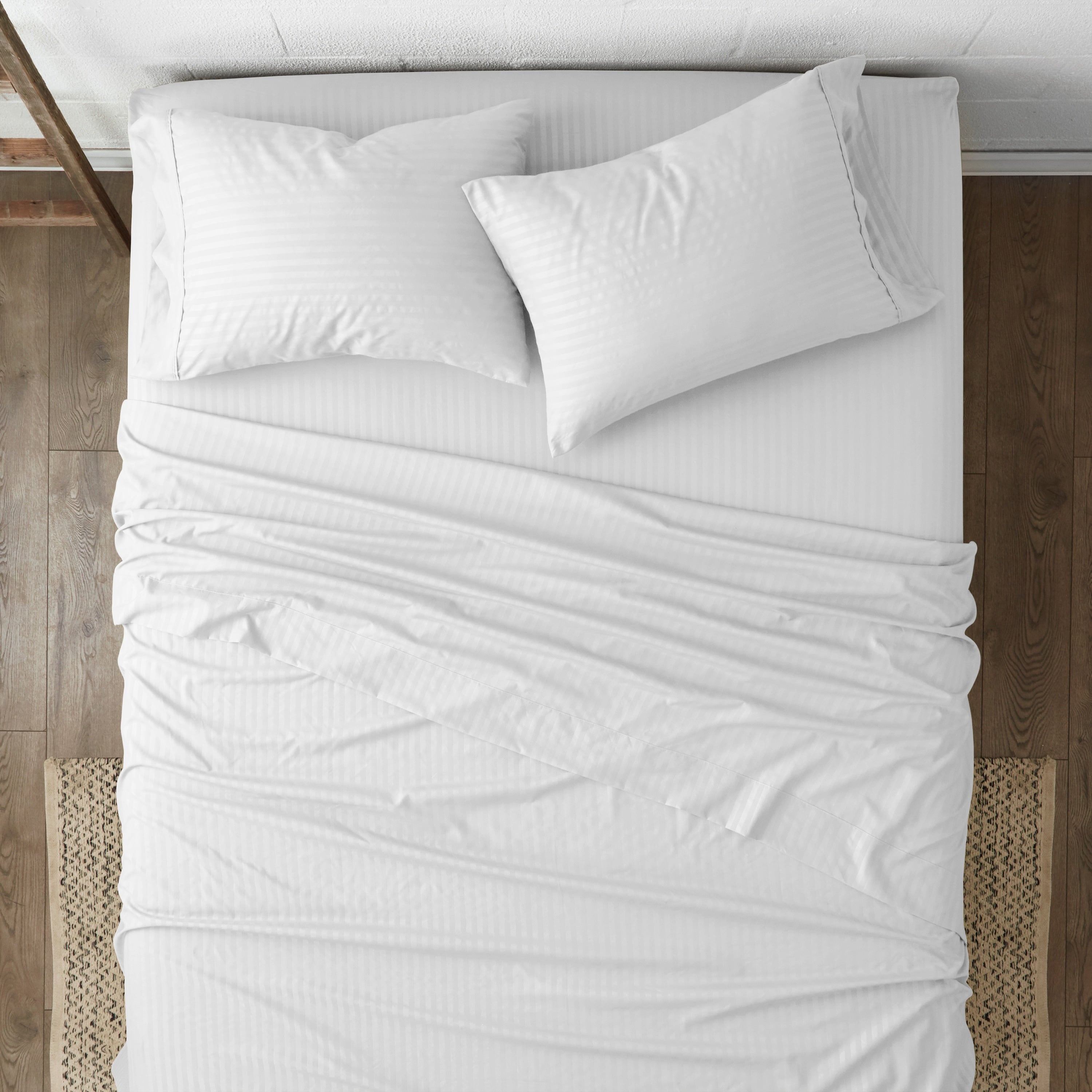Ienjoy Home King 20000-Thread Microfiber White 4-Piece Bed-Sheet