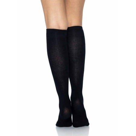 Leg Avenue Womens Skeleton Knee Socks, O/S, Black/White