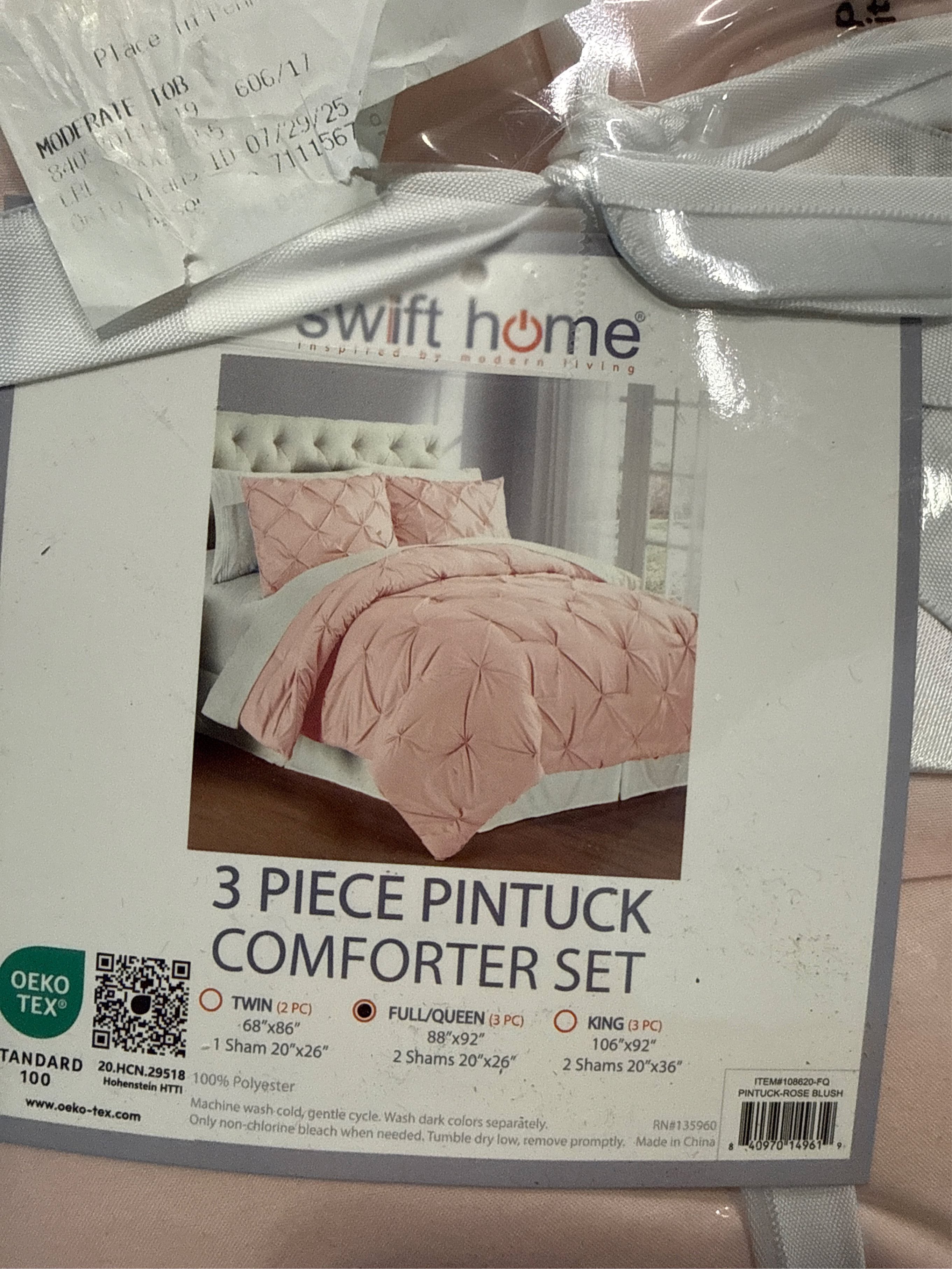 Swift Home Pintuck Comforter Set
