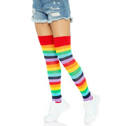Rainbow Thigh High Adult Halloween Accessory, One Size, (4-14)