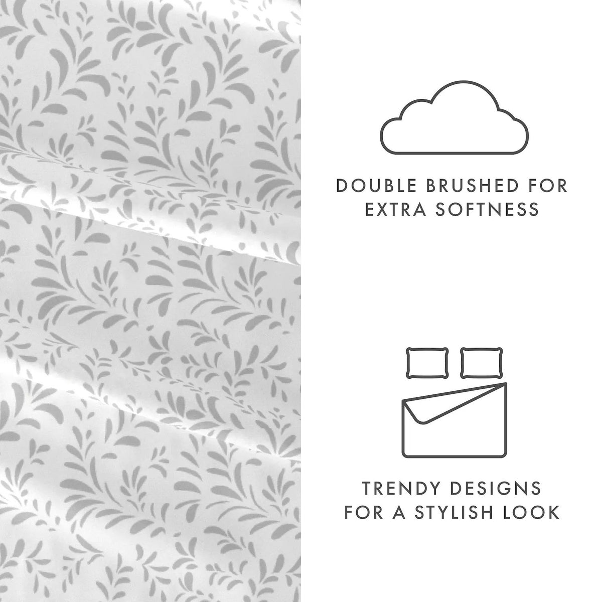 Home Collection Floral Printed Sheet Set -  Qeen