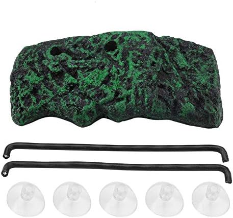Turtle Basking PU Foam Fish Floating Island Floating Turtle Pier Reptile Ramp Terrapin Dock Floating Turtle Pier with Suction Cup for Amphibious Animals(L) - Open Box