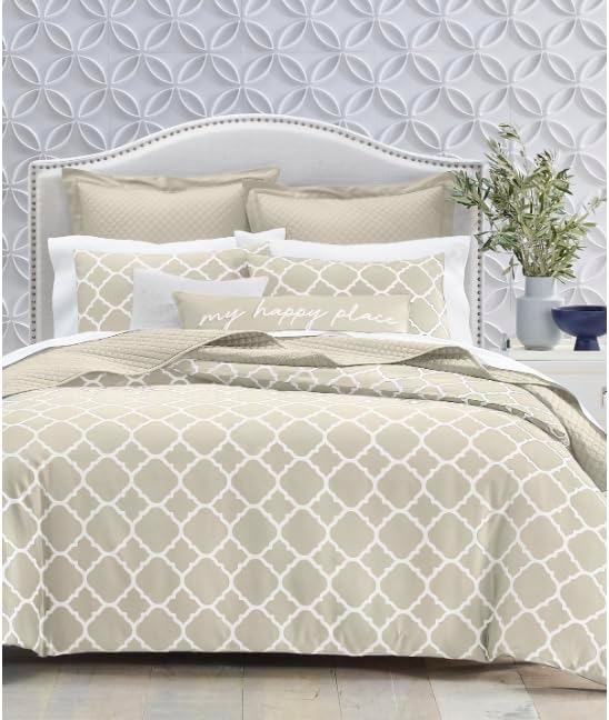 Charter Club Damask Designs Geometric Dove 3-Pc. Comforter Set, King