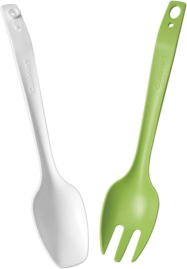 Cuisinart Toss 'N Serve Salad Green & White Tongs, One Size, Green
