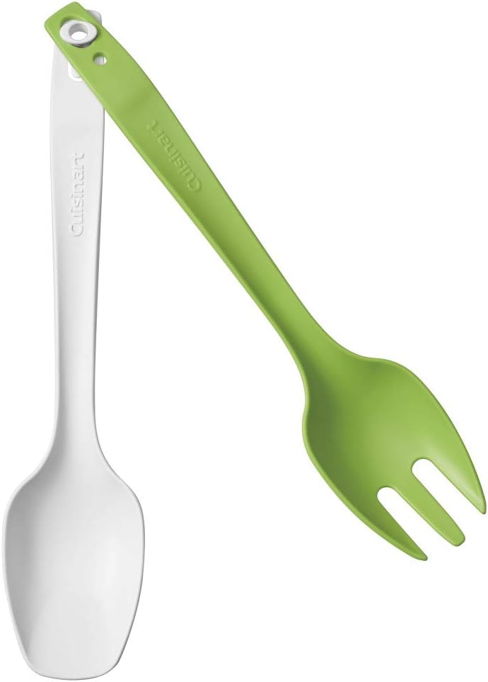 Cuisinart Toss 'N Serve Salad Green & White Tongs, One Size, Green