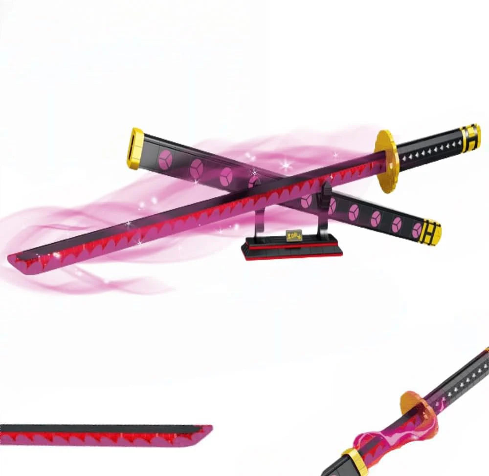 Roronoa Zoro Swords Enma ,Zoro Swords Building Block Set with Scabbard and Stand, 936 Piece One Toys Building Set,Suitable for Adults and Children 6+ Gift Set.