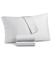 Oake Solid 300 Thread Count Cotton Tencel Pillowcase, King, Created for Macy's - Grey