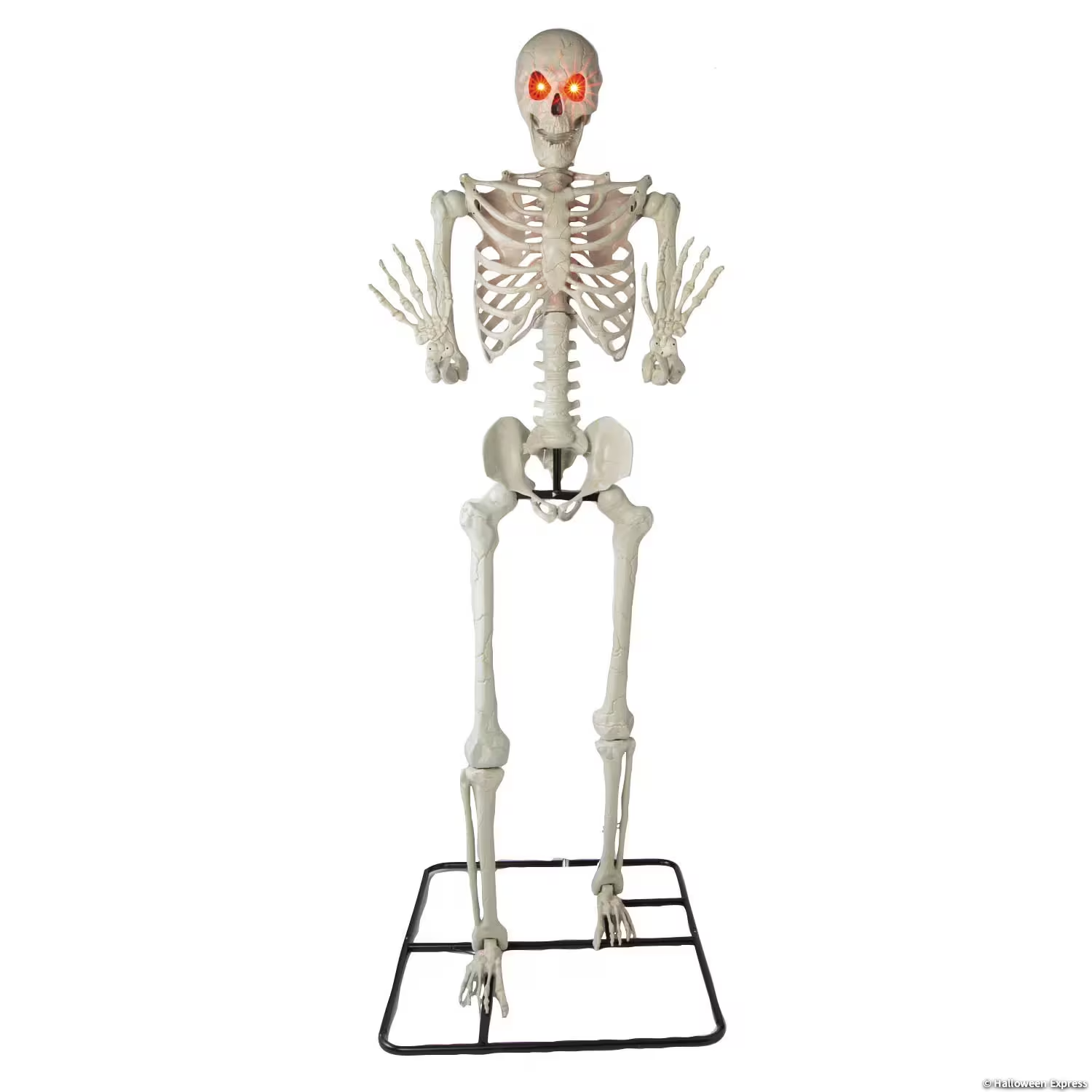 10 Ft. 5" Standing Multicolor Light-Up Eyes Posable Titan Skeleton Halloween