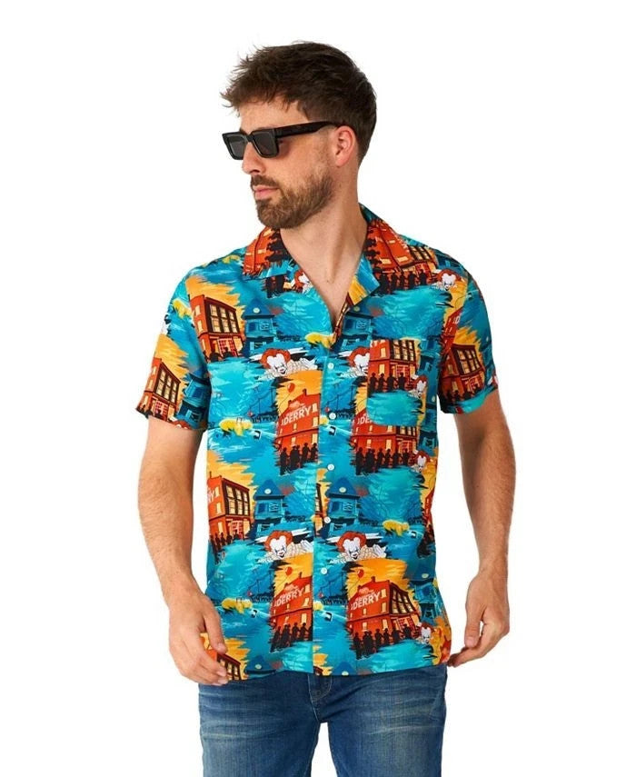 OppoSuits Men's Horror Character Hawaii Shirt - Multi Size/Characters