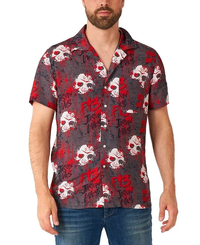 OppoSuits Men's Horror Character Hawaii Shirt - Multi Size/Characters