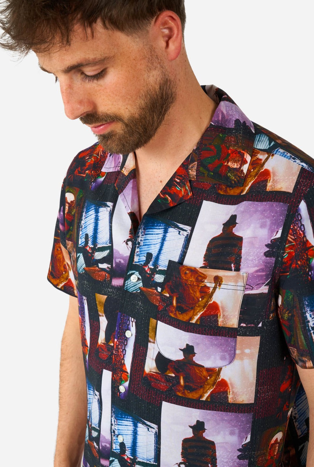 OppoSuits Men's Horror Character Hawaii Shirt - Multi Size/Characters