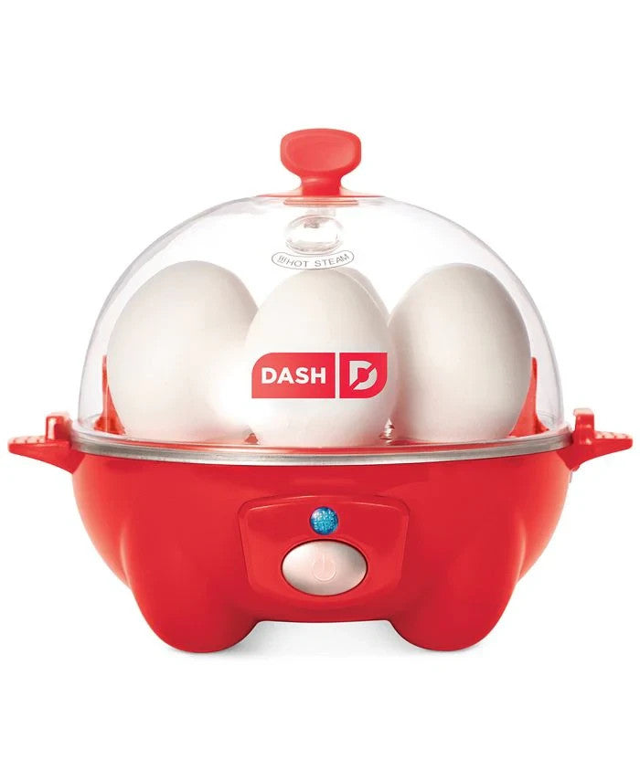 DASH Everyday Egg Cooker Red 7 Egg Capacity Poacher Omelet Maker New