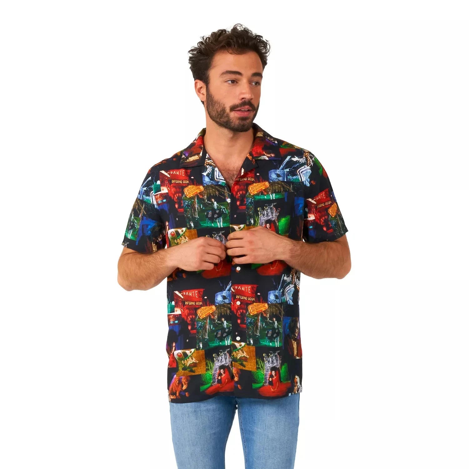 OppoSuits Men's Horror Character Hawaii Shirt - Multi Size/Characters