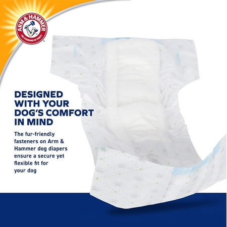 Arm & Hammer Female Dog Diapers, Size Large, 12 Count | Ultra-Absorbent with Leak-Proof Protection - Open Box