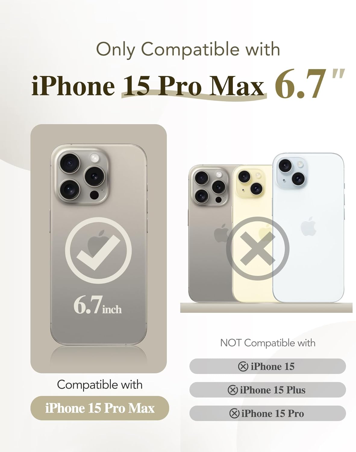 BERFY Magnetic for iPhone 15 Pro Max Case, Compatible with Magsafe, Built-in 9H Tempered Glass Screen Protector & Full Camera Protection, Full Body Clear Shockproof Phone Case for 15 Pro Max, Clear - Open Box