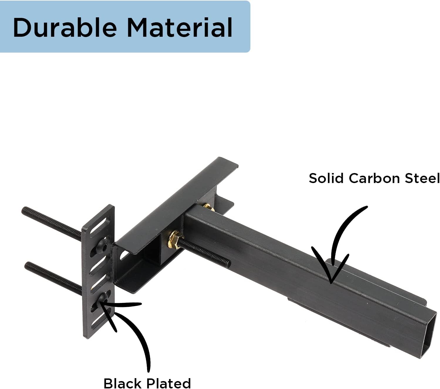 Headboard Brackets, Adjustable Bed Headboard Wall Mounting Brackets, Universal Headboard Brackets for Metal Bed Frame, Black Footboard Extension Kit for Twin Full Queen King Size Bed - Open Box