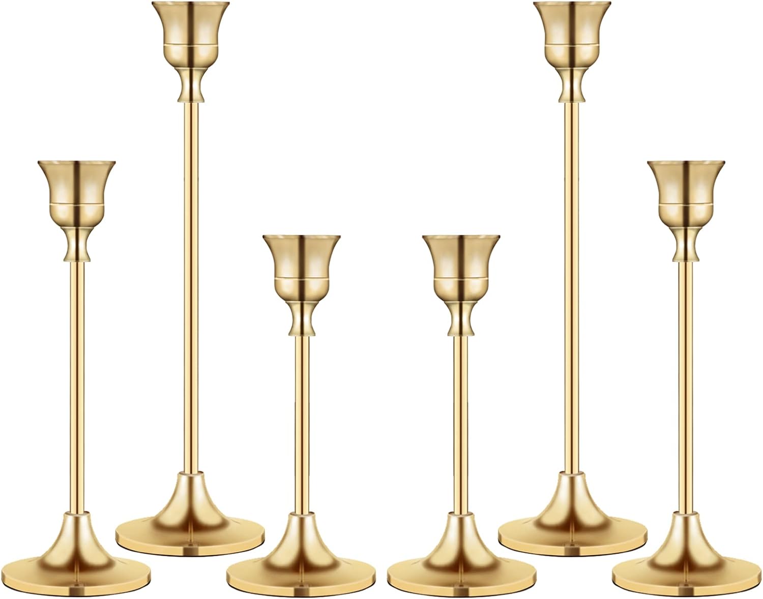 Candlestick Holders,Taper Candle Holder for Candlesticks Gold Brass Vintage Candle Stick Candle Holders Candelabra Candle Holder for Fireplace Party Dining Home - Open Box