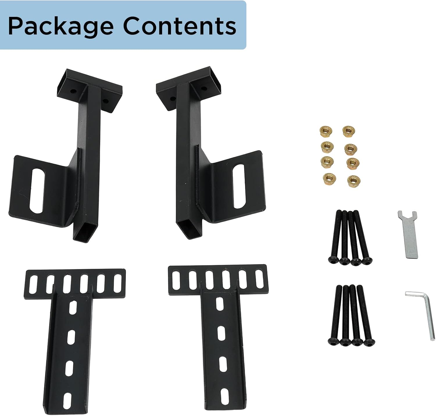 Headboard Brackets, Adjustable Bed Headboard Wall Mounting Brackets, Universal Headboard Brackets for Metal Bed Frame, Black Footboard Extension Kit for Twin Full Queen King Size Bed - Open Box