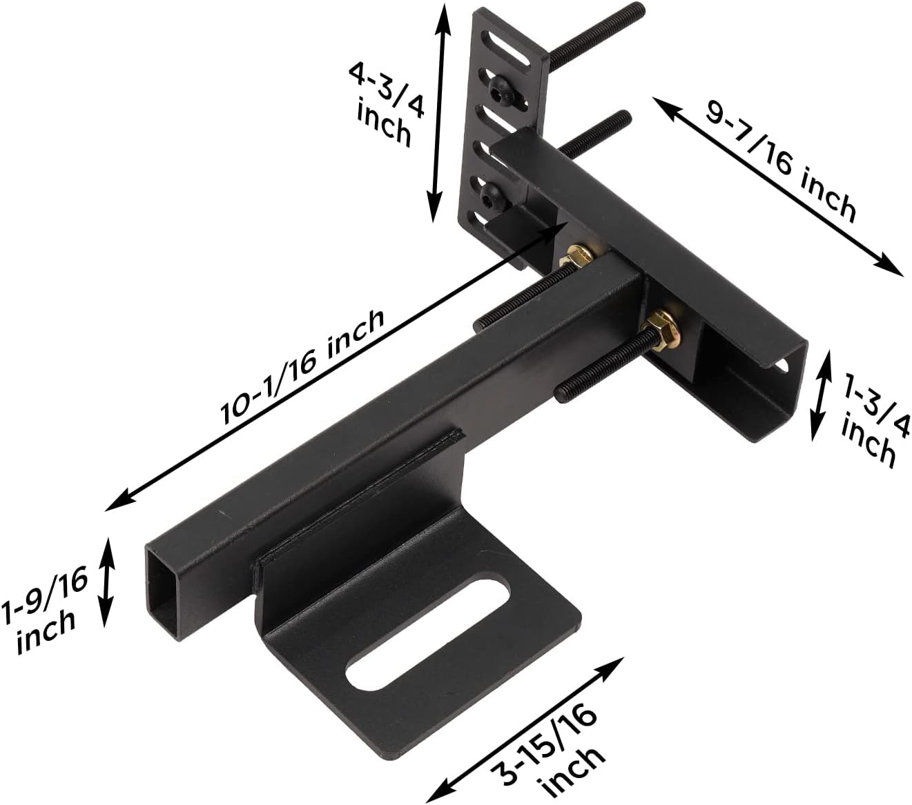 Headboard Brackets, Adjustable Bed Headboard Wall Mounting Brackets, Universal Headboard Brackets for Metal Bed Frame, Black Footboard Extension Kit for Twin Full Queen King Size Bed - Open Box