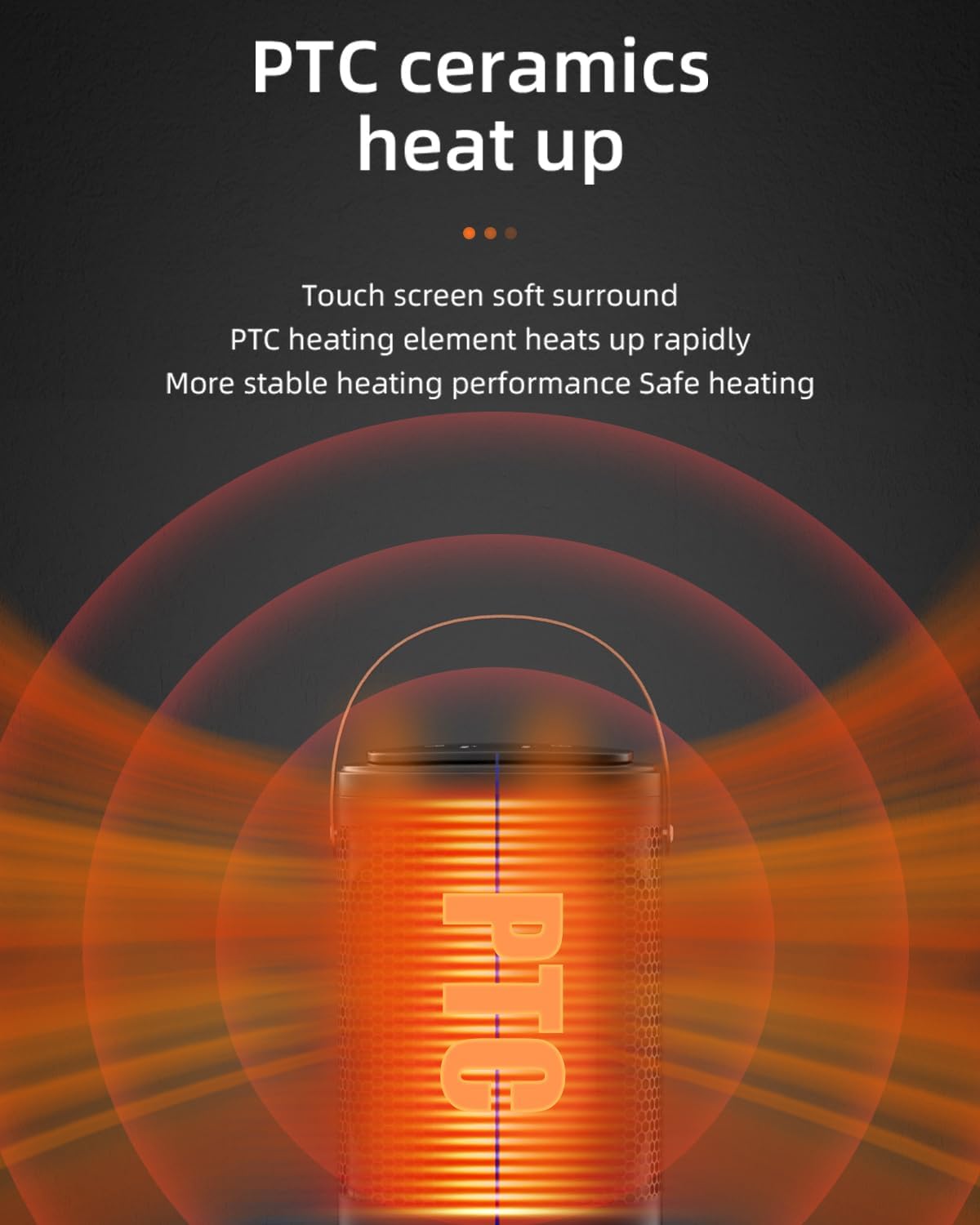 Space Heater Indoor 1500W Portable - Electric Heaters for Indoor Use with Thermostat 12H Timer, 70° Oscillation, Overheat Protection PTC Fast Heating for Office Bedroom Home XY-620S