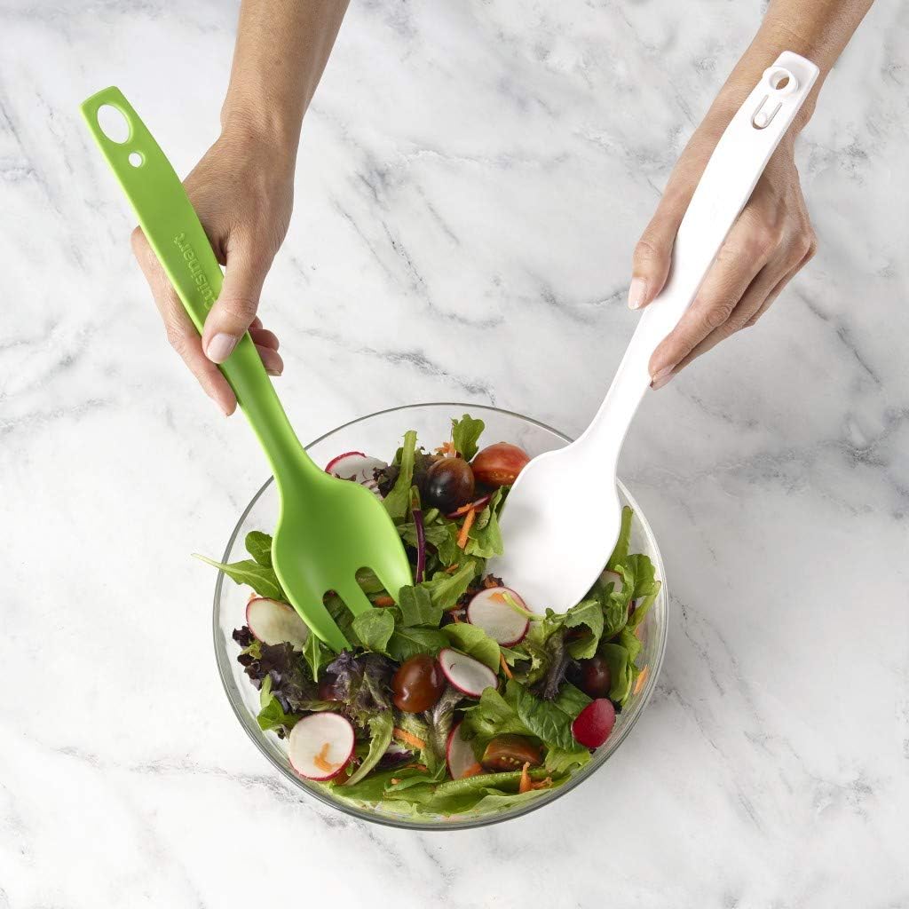 Cuisinart Toss 'N Serve Salad Green & White Tongs, One Size, Green