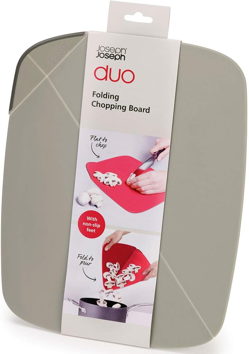 Joseph Joseph Cooking Cutting Board, Gray, 12.3 x 10.2 x 1.0 inches (32.3 x 26 x 2.6 cm) - Open Box