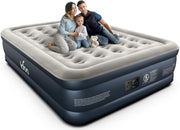 iDOO Queen Air Mattress with Built in Pump, 18 Raised Comfort Inflatable Blow up Mattress, Upgraded Four Chamber Portable Air Bed for Camping, Guests and Home, Colchon Inflable, 650 lbs Max - Open Box