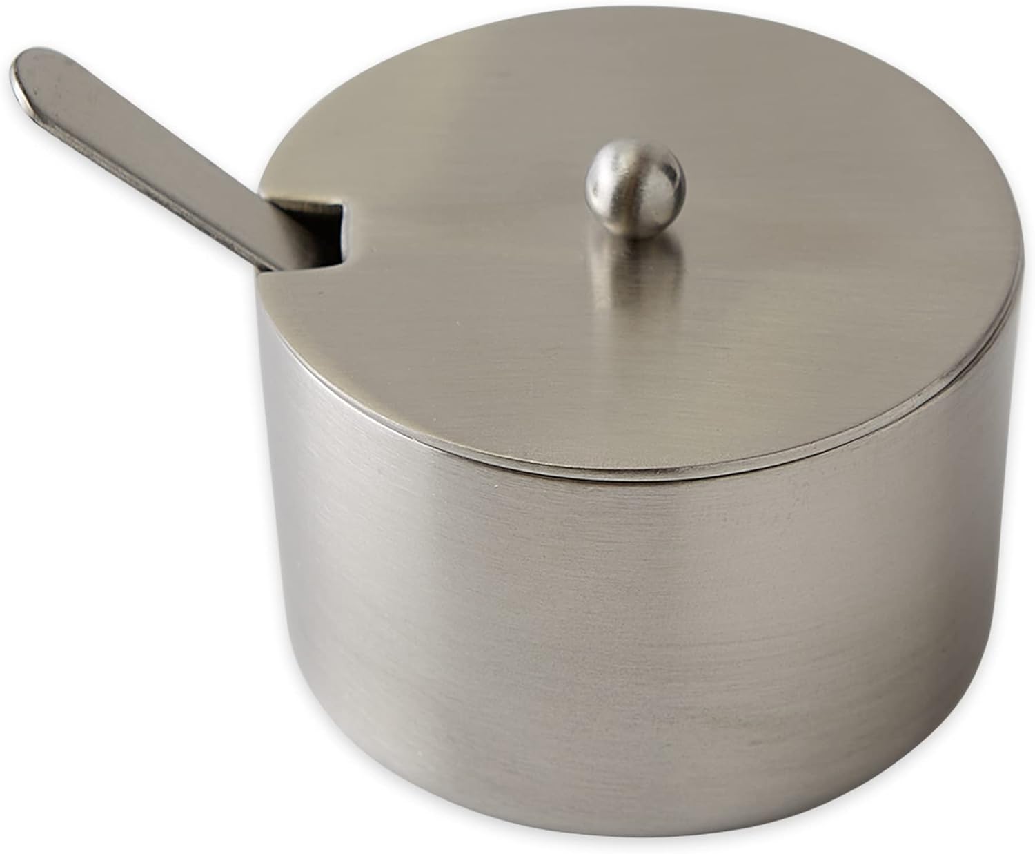 RSVP International Endurance Kitchen Collection Salt Cellar Set with Spoon, 2-Ounce, Brushed Stainless Steel