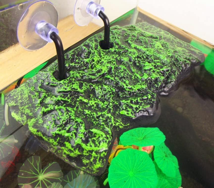 Turtle Basking PU Foam Fish Floating Island Floating Turtle Pier Reptile Ramp Terrapin Dock Floating Turtle Pier with Suction Cup for Amphibious Animals(L) - Open Box