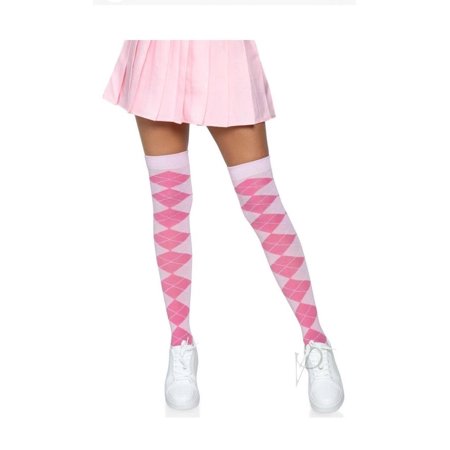 Leg Avenue Women's Argyle knit over the knee socks
