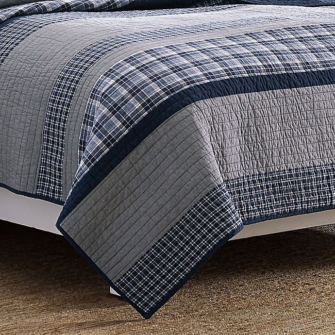 Nautica  Adelson Quilt Standard Pillow Sham in Navy